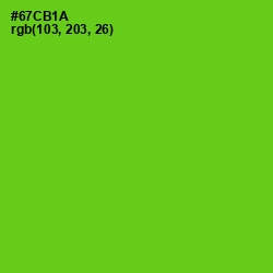 #67CB1A - Bright Green Color Image