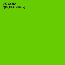 #67CC02 - Bright Green Color Image
