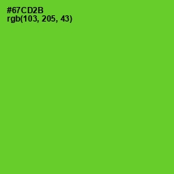 #67CD2B - Bright Green Color Image