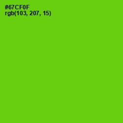 #67CF0F - Bright Green Color Image