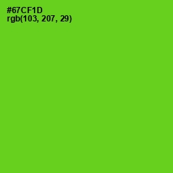 #67CF1D - Bright Green Color Image