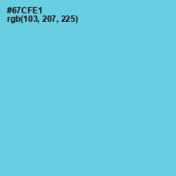 #67CFE1 - Turquoise Blue Color Image
