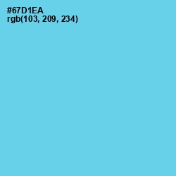 #67D1EA - Turquoise Blue Color Image