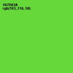 #67D83A - Bright Green Color Image
