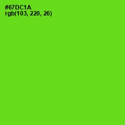 #67DC1A - Bright Green Color Image