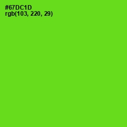 #67DC1D - Bright Green Color Image