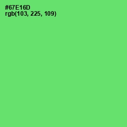 #67E16D - Screamin' Green Color Image