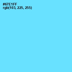 #67E1FF - Turquoise Blue Color Image