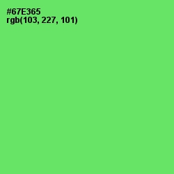 #67E365 - Screamin' Green Color Image