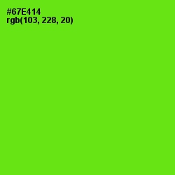 #67E414 - Bright Green Color Image