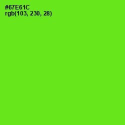 #67E61C - Bright Green Color Image