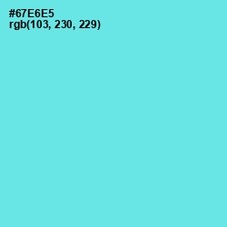 #67E6E5 - Turquoise Blue Color Image