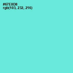 #67E8D8 - Aquamarine Color Image