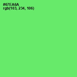 #67EA6A - Screamin' Green Color Image