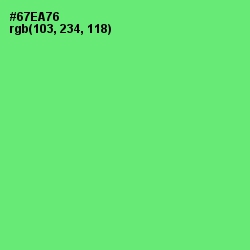 #67EA76 - Screamin' Green Color Image