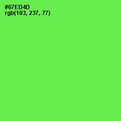 #67ED4D - Screamin' Green Color Image