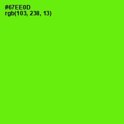 #67EE0D - Bright Green Color Image