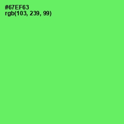 #67EF63 - Screamin' Green Color Image