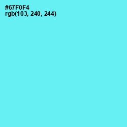 #67F0F4 - Turquoise Blue Color Image