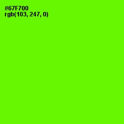 #67F700 - Bright Green Color Image