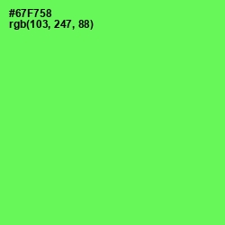 #67F758 - Screamin' Green Color Image