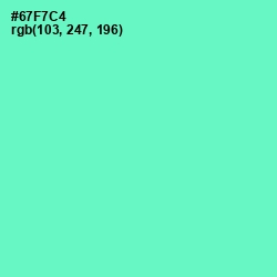 #67F7C4 - Aquamarine Color Image