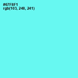 #67F8F1 - Turquoise Blue Color Image