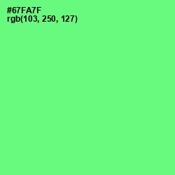 #67FA7F - Screamin' Green Color Image