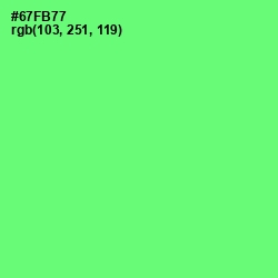 #67FB77 - Screamin' Green Color Image