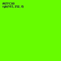 #67FC00 - Bright Green Color Image