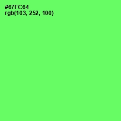 #67FC64 - Screamin' Green Color Image