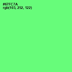 #67FC7A - Screamin' Green Color Image