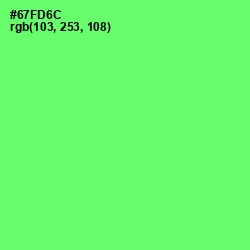 #67FD6C - Screamin' Green Color Image