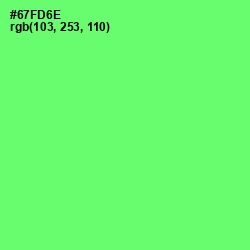 #67FD6E - Screamin' Green Color Image