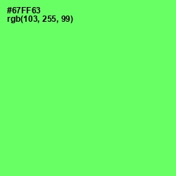 #67FF63 - Screamin' Green Color Image