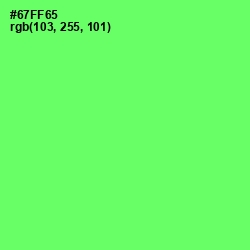 #67FF65 - Screamin' Green Color Image