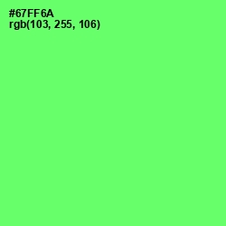 #67FF6A - Screamin' Green Color Image