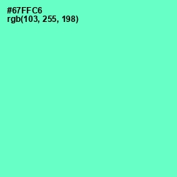 #67FFC6 - Aquamarine Color Image