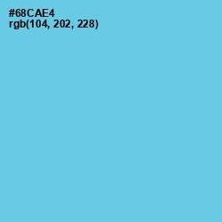 #68CAE4 - Turquoise Blue Color Image