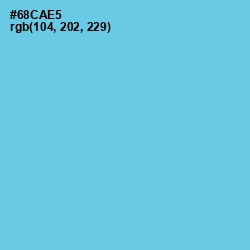 #68CAE5 - Turquoise Blue Color Image