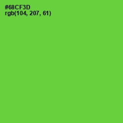 #68CF3D - Bright Green Color Image