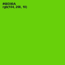 #68D00A - Bright Green Color Image