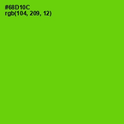 #68D10C - Bright Green Color Image