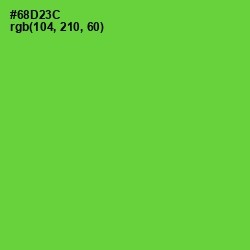 #68D23C - Bright Green Color Image