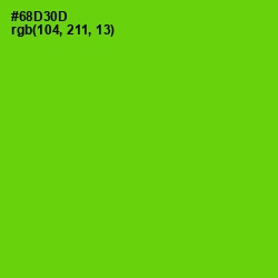 #68D30D - Bright Green Color Image