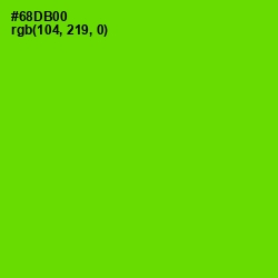 #68DB00 - Bright Green Color Image