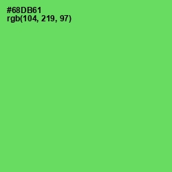 #68DB61 - Pastel Green Color Image