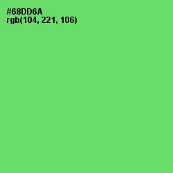 #68DD6A - Pastel Green Color Image