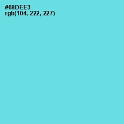 #68DEE3 - Turquoise Blue Color Image