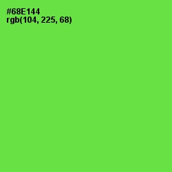 #68E144 - Screamin' Green Color Image